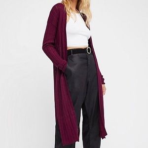 Free People Ribby Ribbed Cardi